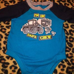 I’m on dads crew truck onesie!